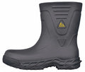 Black Rubber Mid-Calf Boots M90098