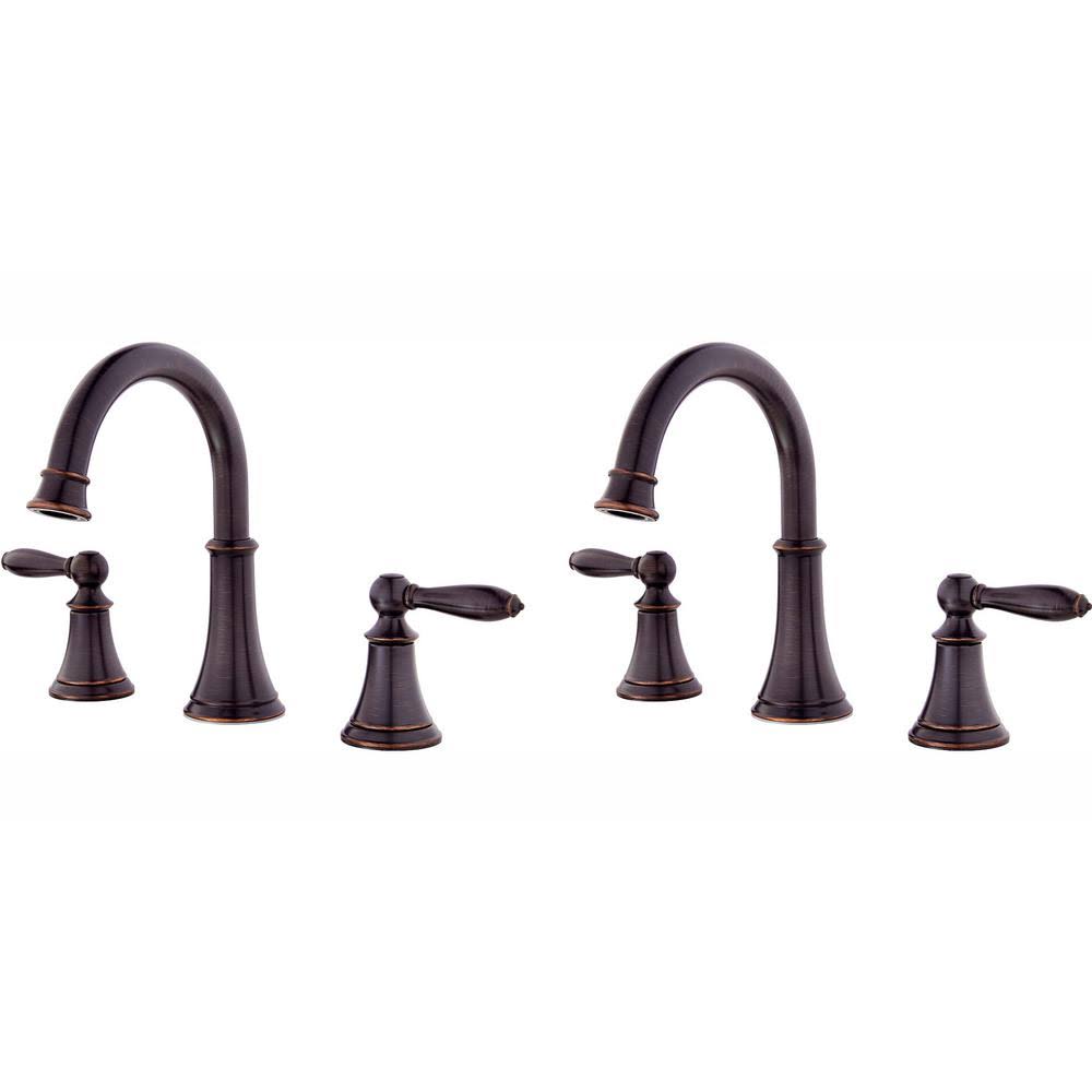 Tuscan Bronze 2-Handle Widespread Bathroom Faucet (2-Pack) F67337
