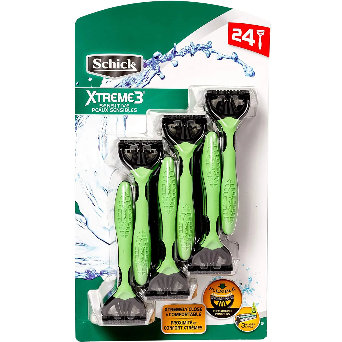 Sensitive Disposable Razors, 24 Count W75848