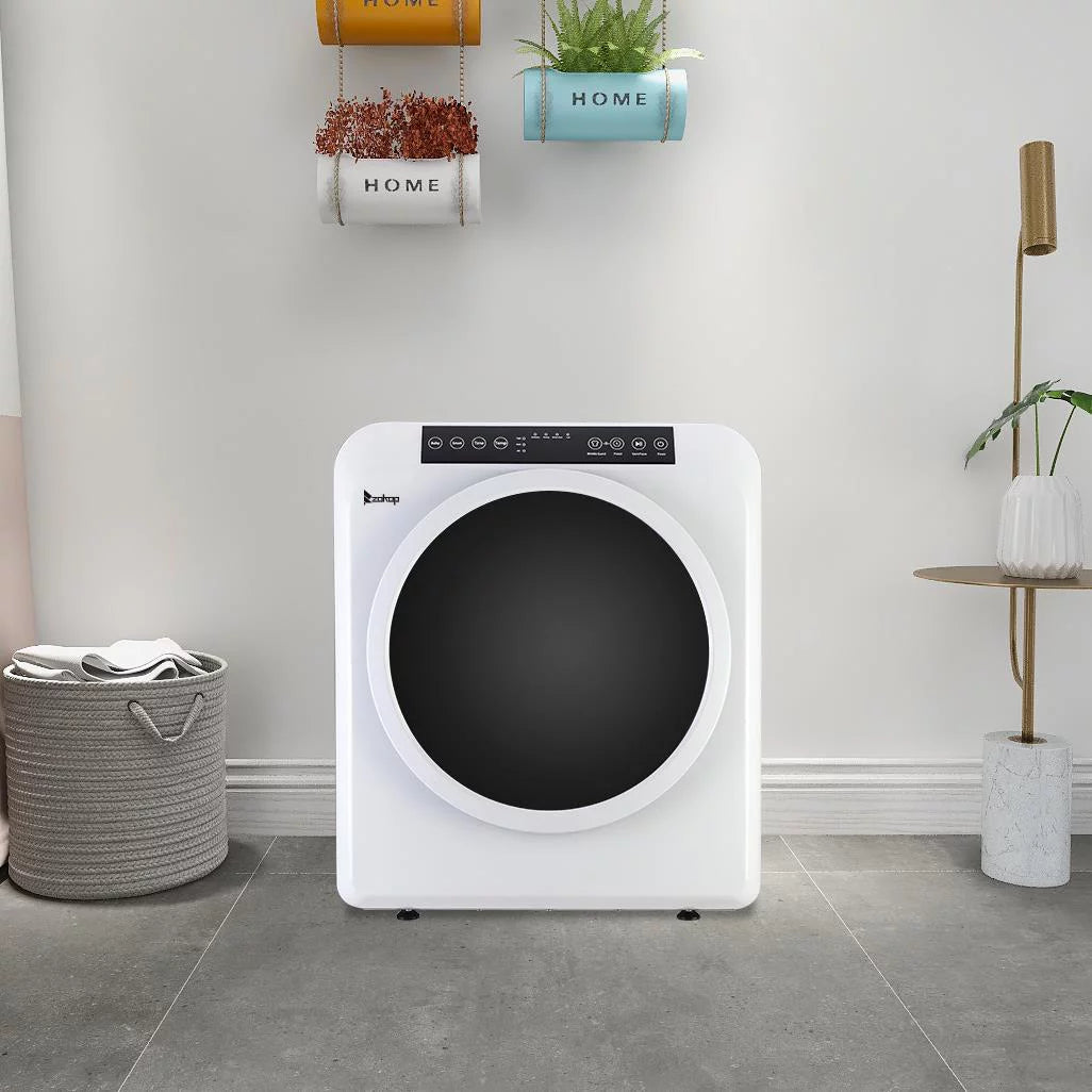 White 13lbs Capacity Stainless Steel Electric Clothes Dryer E15746