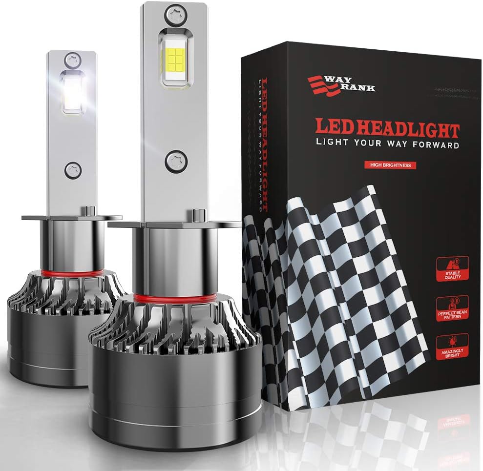 H1 LED Headlight Bulb 120W 20000LM 6000K Cool White Pack of 2 D27822