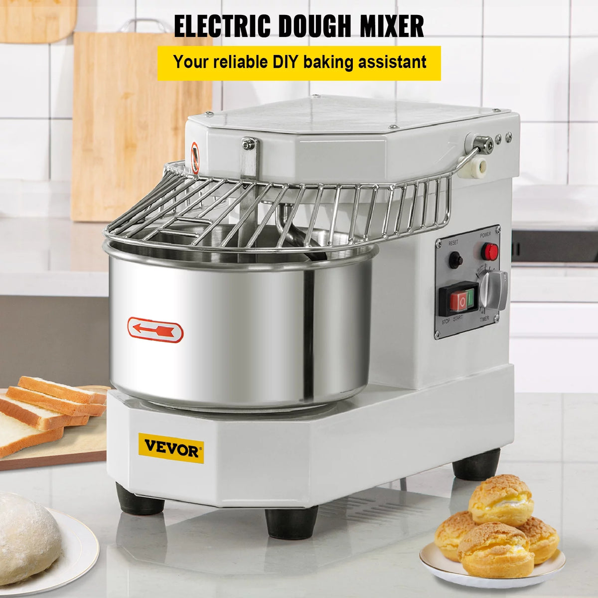 7.3Qt 450W Commercial Food Mixer with Stainless Steel Bowl T2861