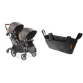 Black Herringbone Convertible Tandem Double Stroller C219540