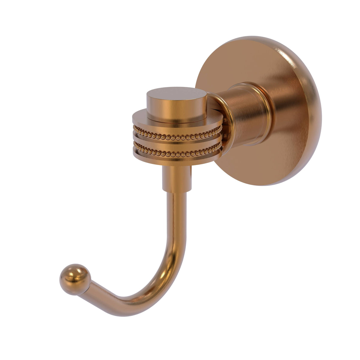 Brushed Bronze Robe Hook with Dotted Accents U825158