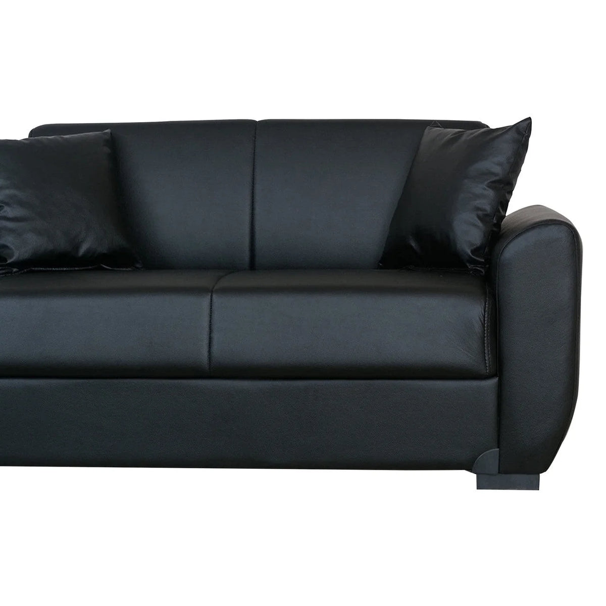 Black PU Leather Sofa Bed K205264