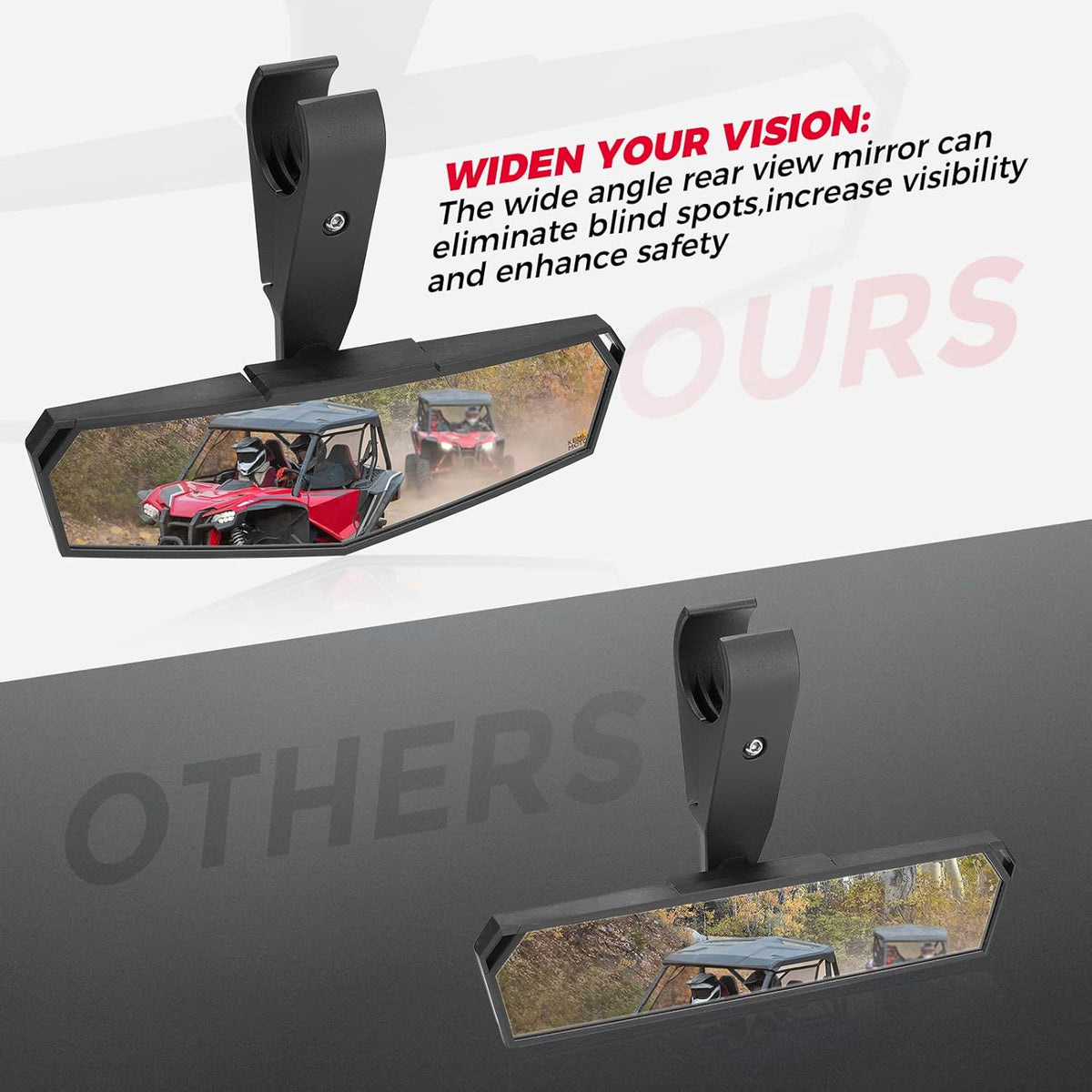 UTV Rear View Mirror with Convex Mirror Q4106