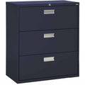 Navy Blue 3-Drawer Lateral File M672