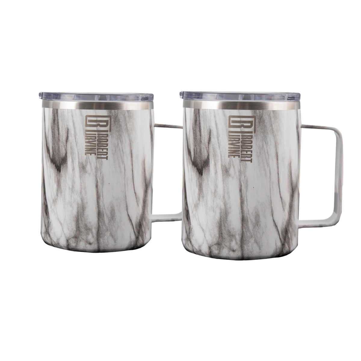 Insulated Coffee Mugs, Set of 2 - Gray Y2791