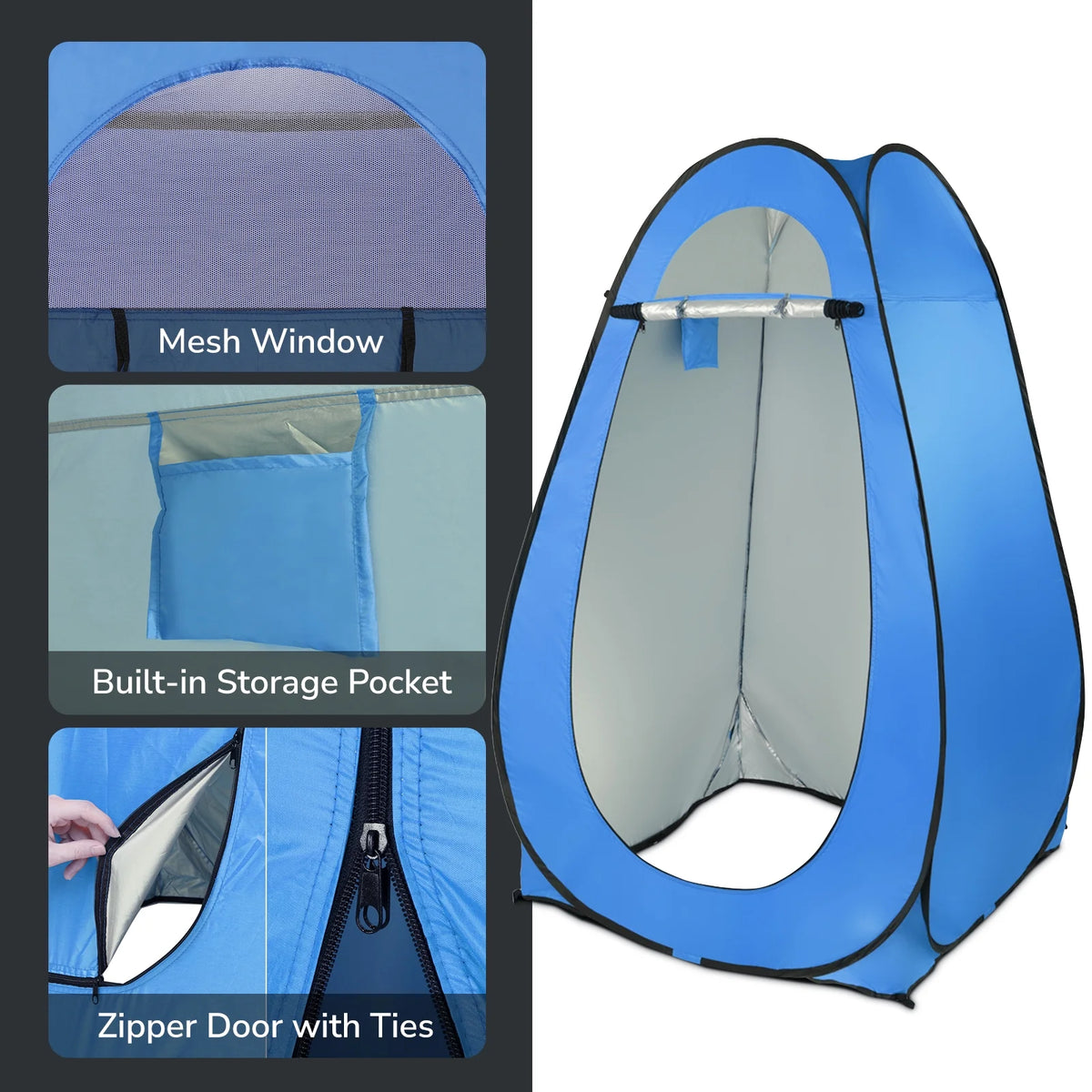 Blue Pop Up Camping Shower Tent H88556