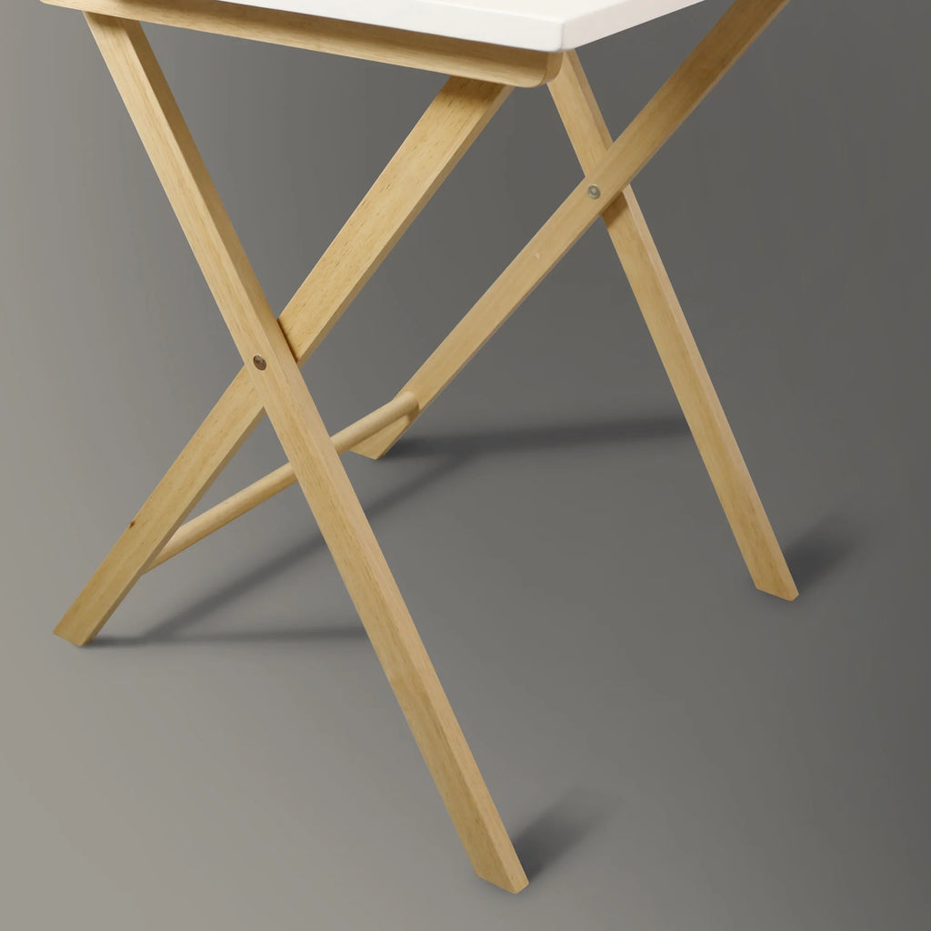 Solid Wood 2-tier Folding Laptop Desk R48991