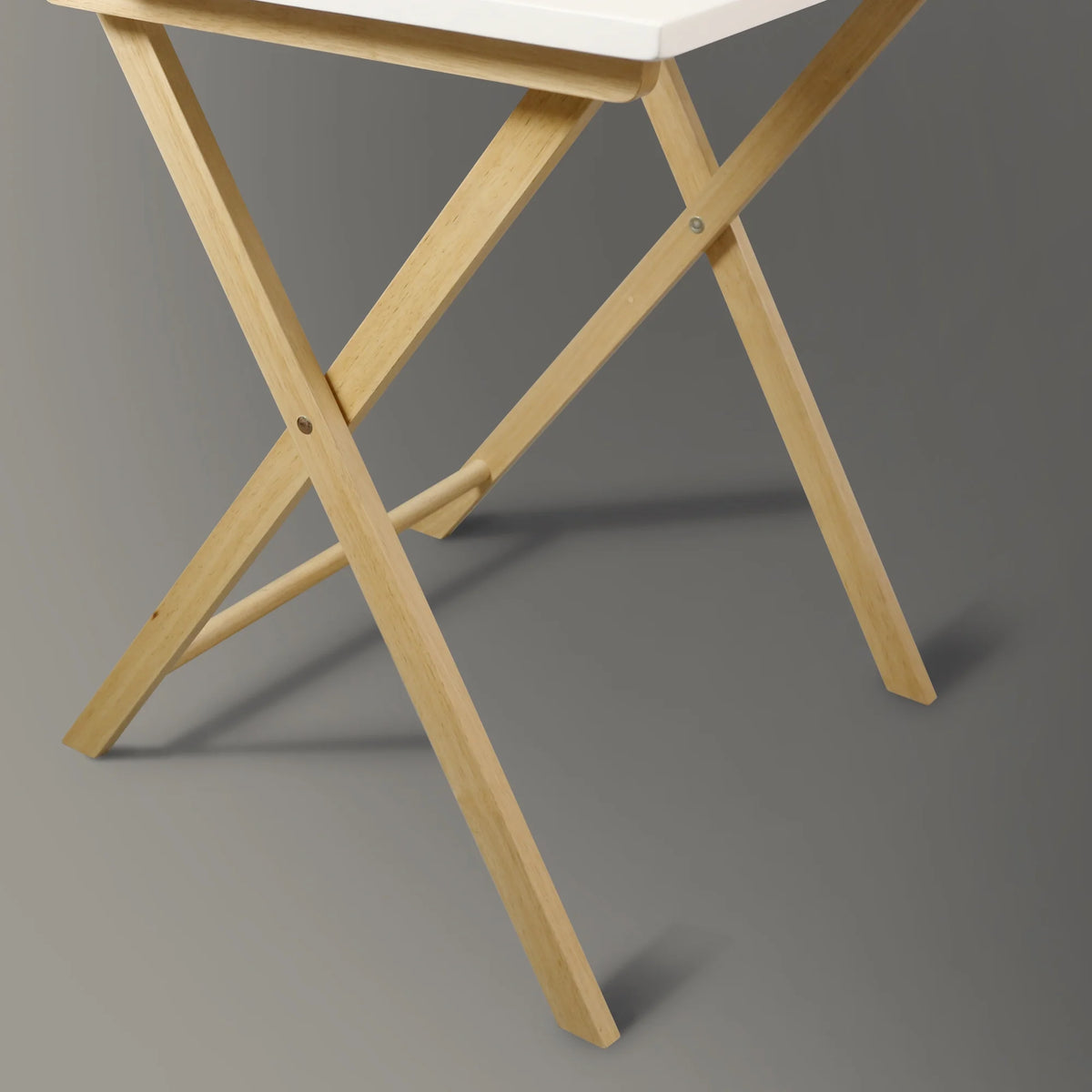 Solid Wood 2-tier Folding Laptop Desk R48991