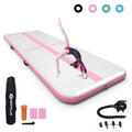 10 Feet Inflatable Gymnastics Tumbling Mat with Pump Pink M92040