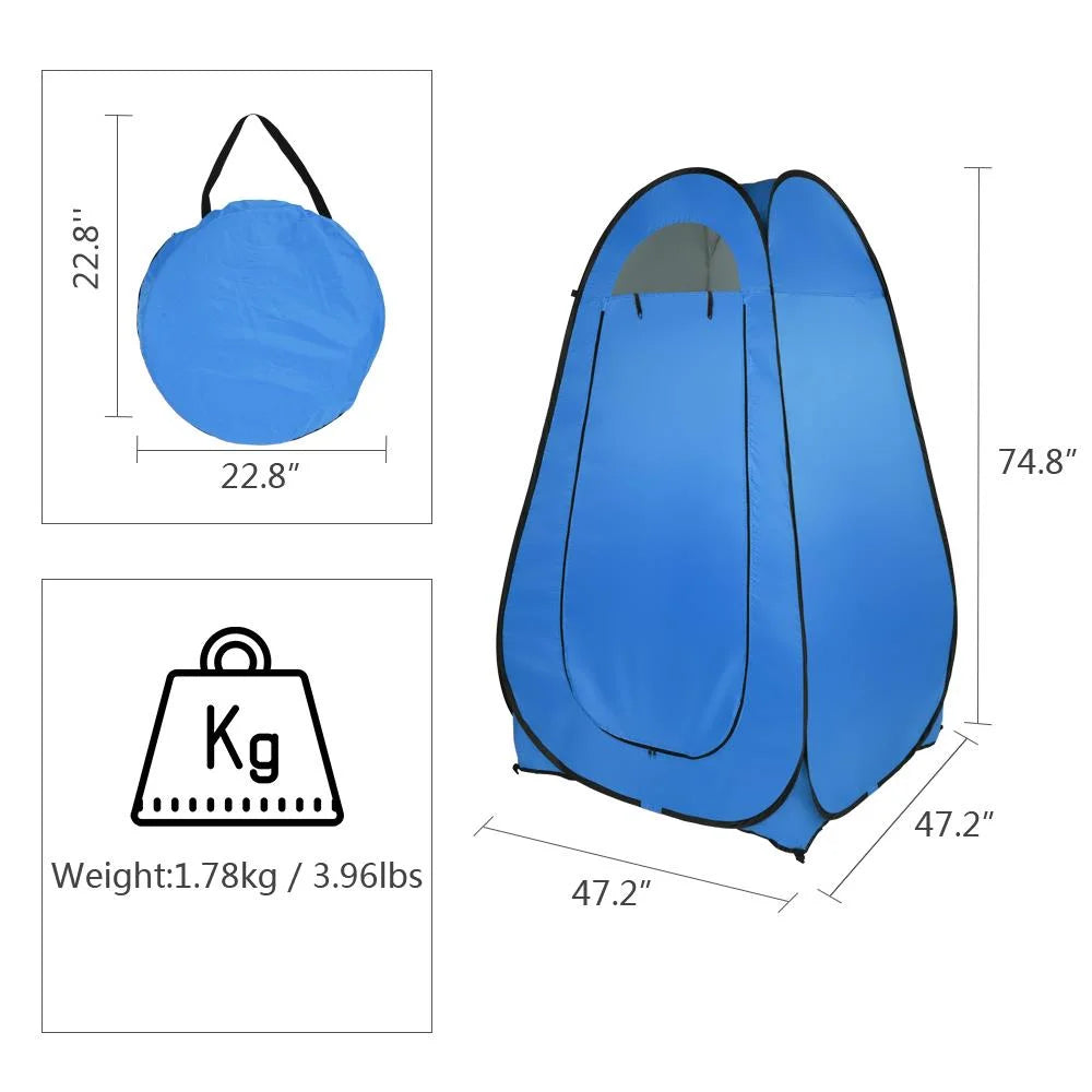 Blue Pop Up Camping Shower Tent H88556