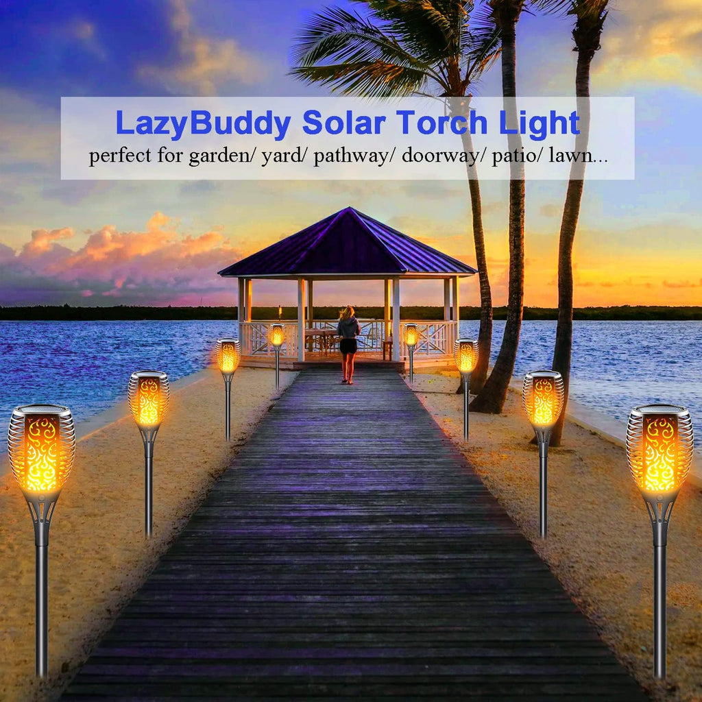 8 Pack Solar Torch Light with Flickering Flame A57007