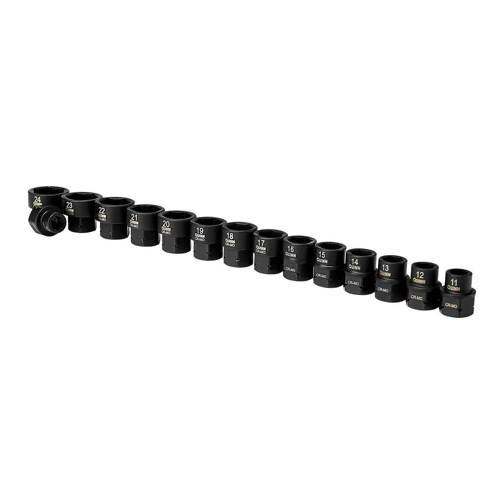 1/2 in. Drive Metric Low-Profile Impact Socket Set, 15-Piece C840