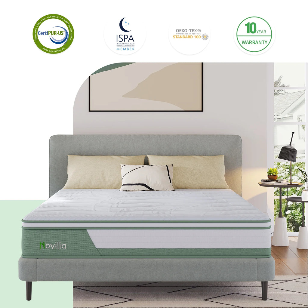 Gel Memory Foam Pocket Spring Hybrid Mattress Full Z7894