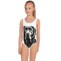 White Labrador Retriever Kids One Piece Swimsuit (6X) S77391
