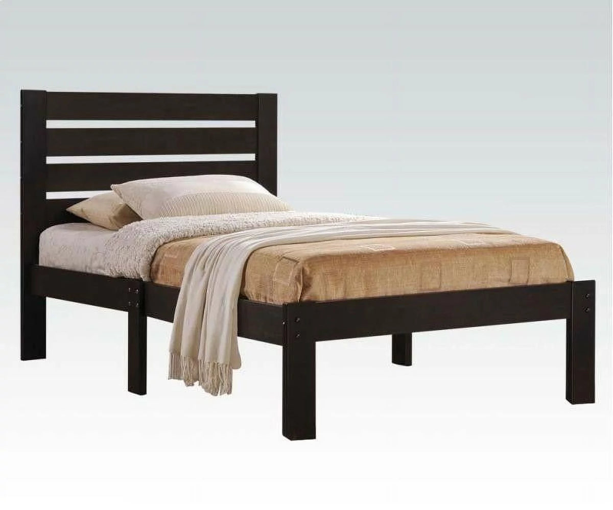 Full Espresso Poplar Wood Bed A966