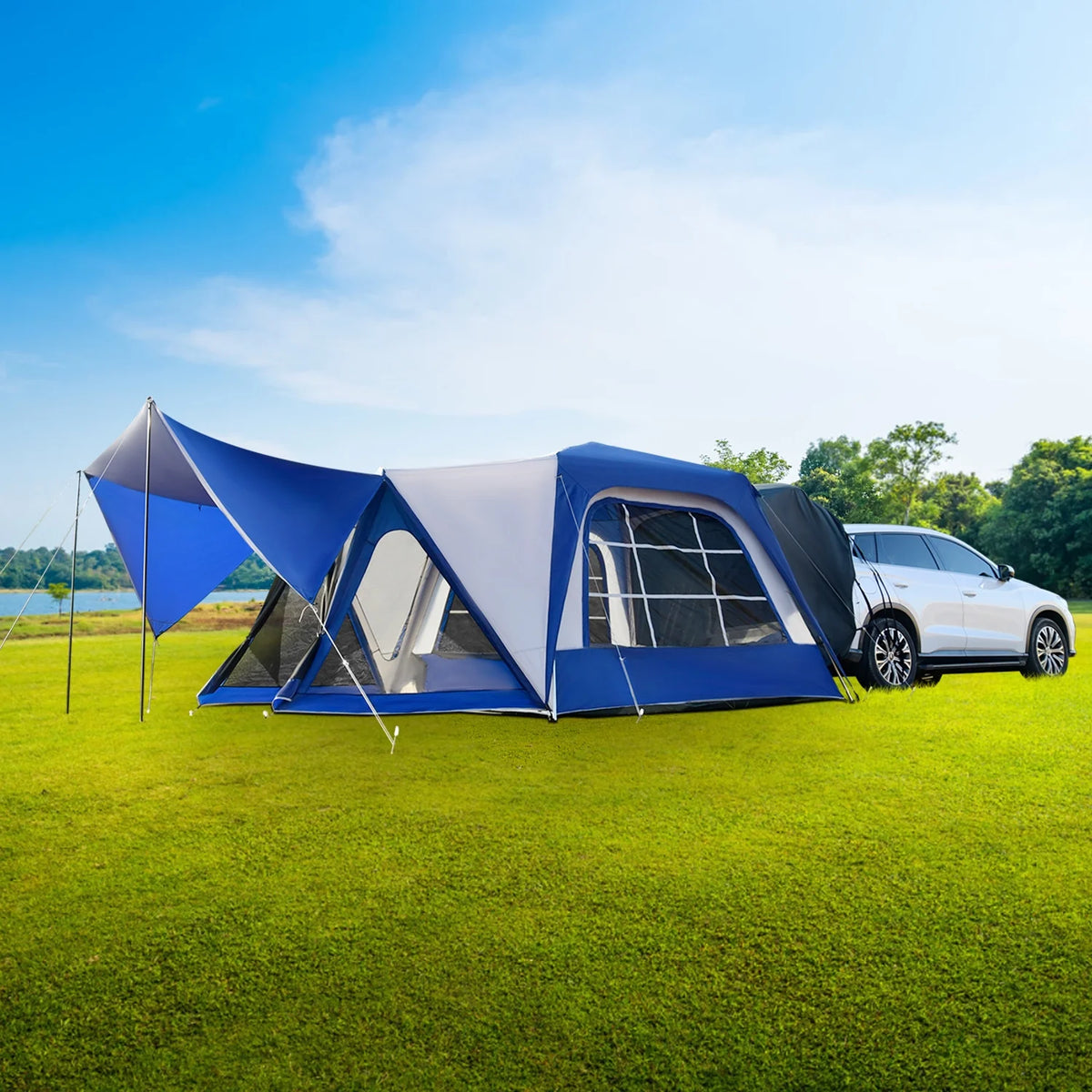 SUV Tent with Porch, 6-Person 10' x 10' Waterproof Car Camping Tent G948