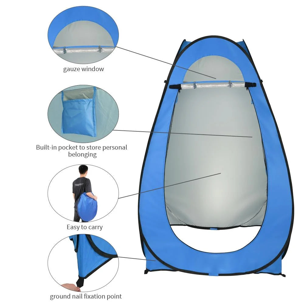 Blue Pop Up Camping Shower Tent H88556