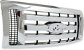 Chrome Silvery Shell and Black Front Bumper Grille Assembly Pack of 2 B52676