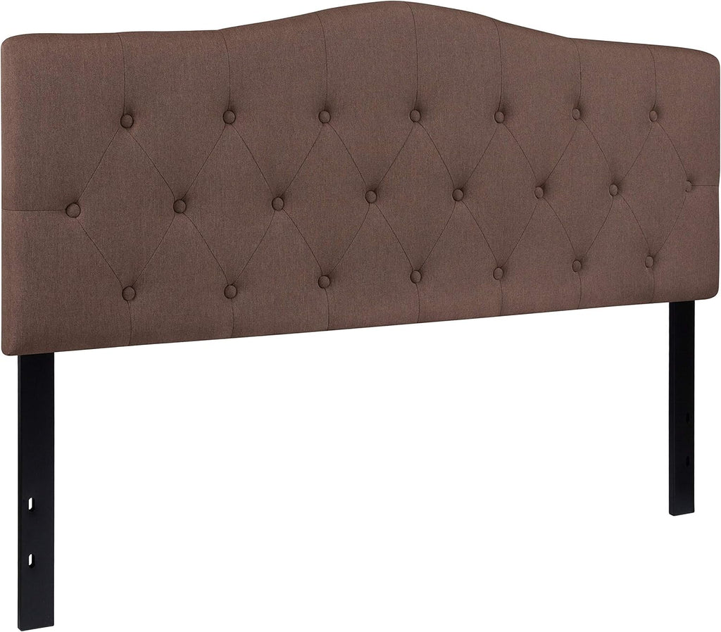 Queen Size Headboard in Camel Fabric M339810