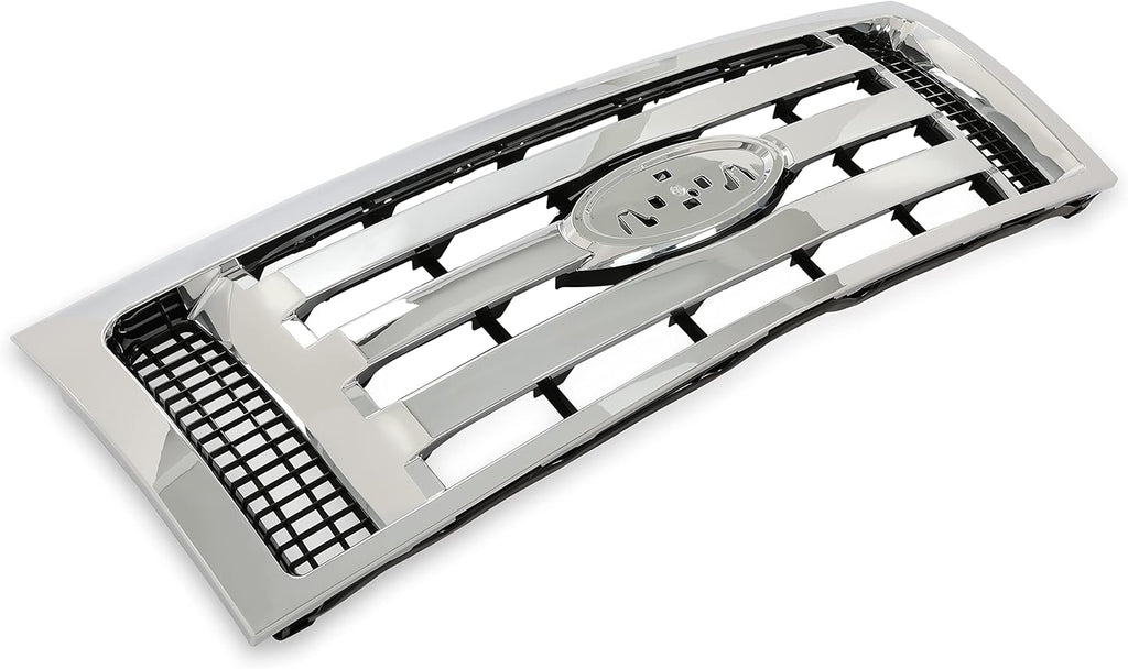 Chrome Silvery Shell and Black Front Bumper Grille Assembly Pack of 2 B52676