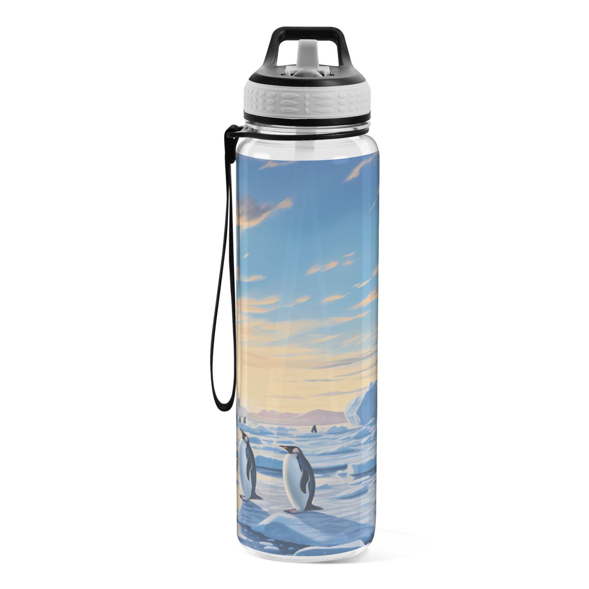32oz Tritan Leakproof Clear Sports Water Bottle with Straw D982