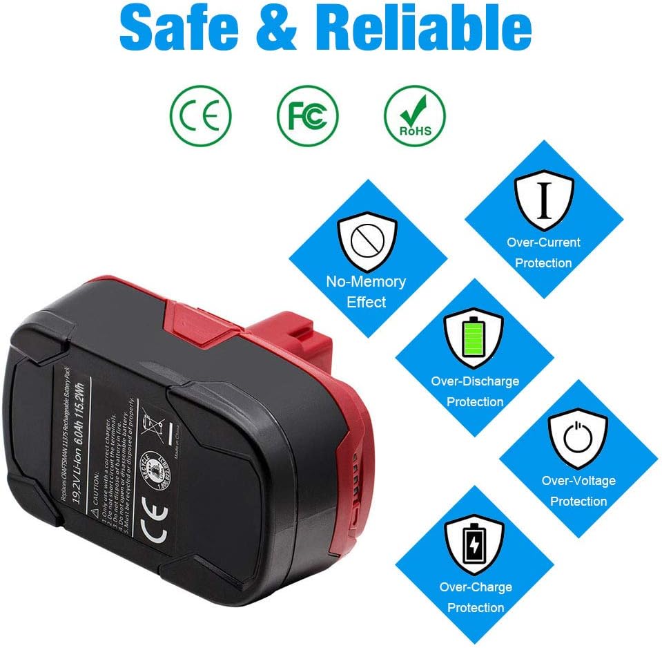 2Pack 6.0Ah Lithium ion Batteries E982067
