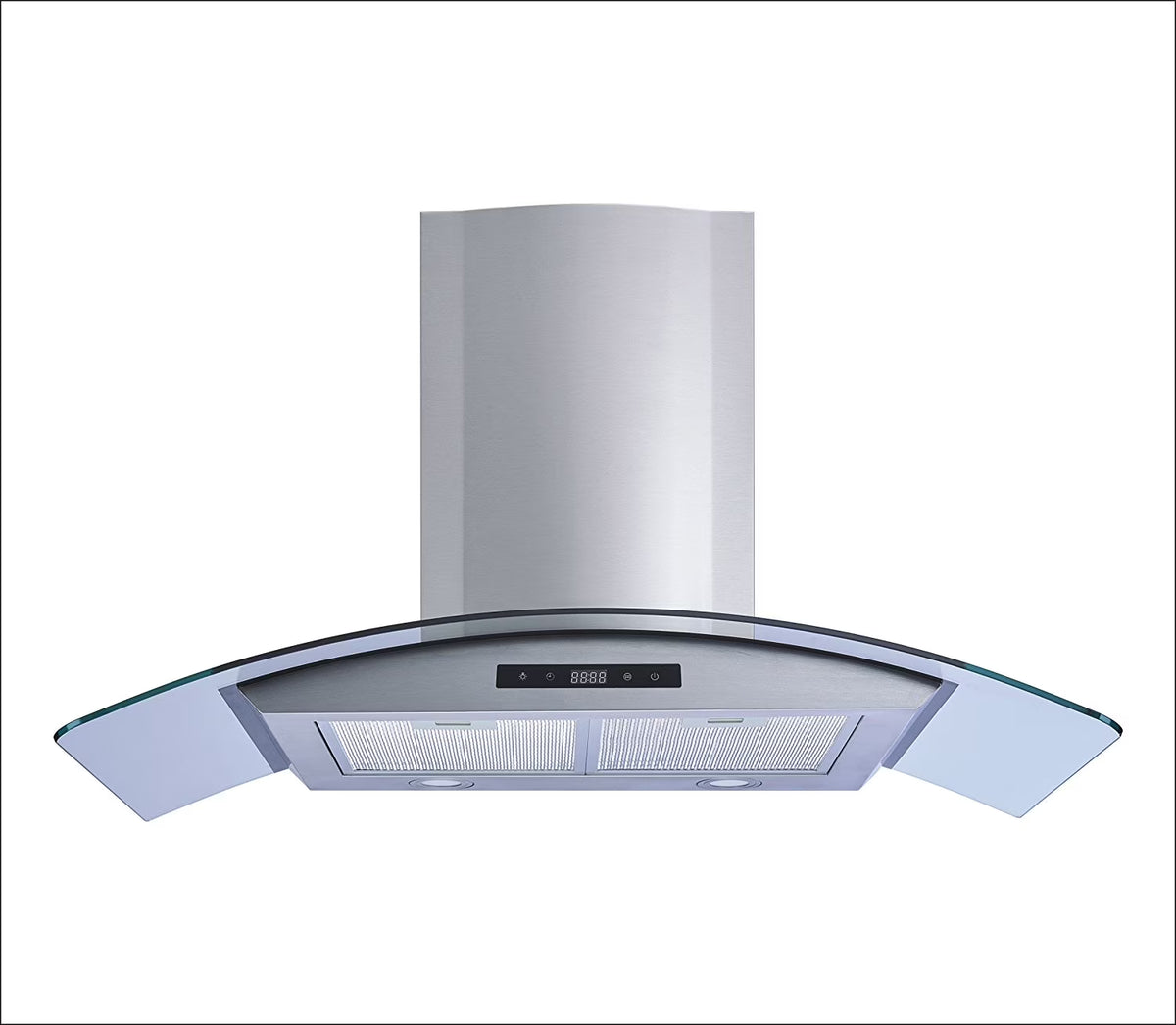 30" Stainless Steel Tempered Glass Wall Mount Range Hood Y43835
