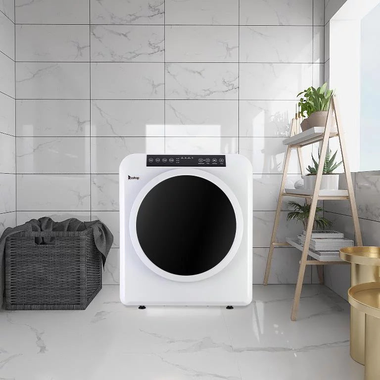 White 13lbs Capacity Stainless Steel Electric Clothes Dryer E15746