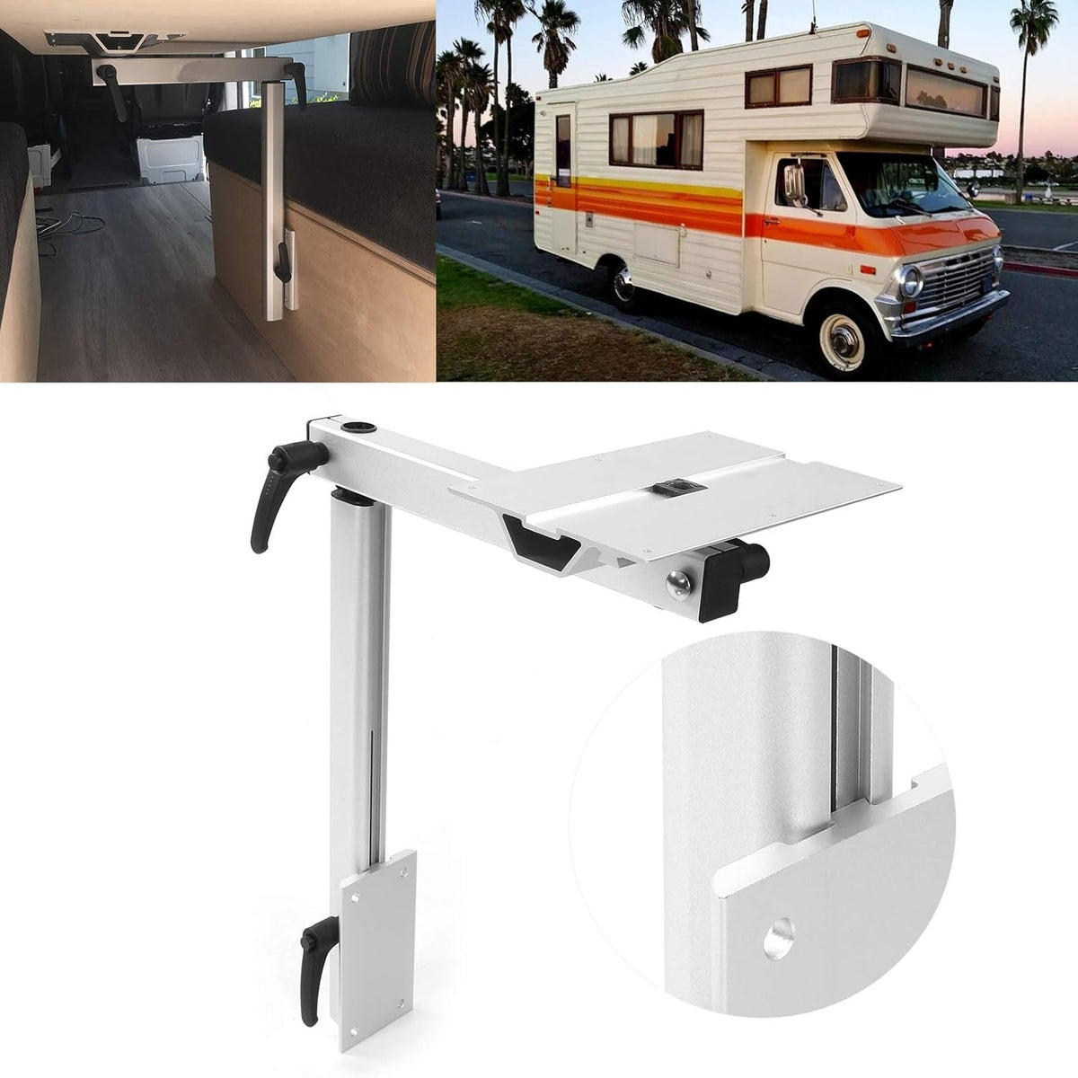 Removable Laptop Table Leg Bracket, 360 Degrees Rotatable Adjustable X171466