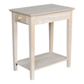 Natural Wood 1 Drawer End Table U2178