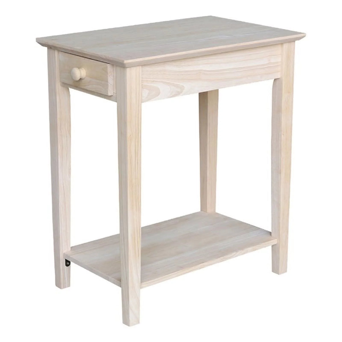 Natural Wood 1 Drawer End Table U2178