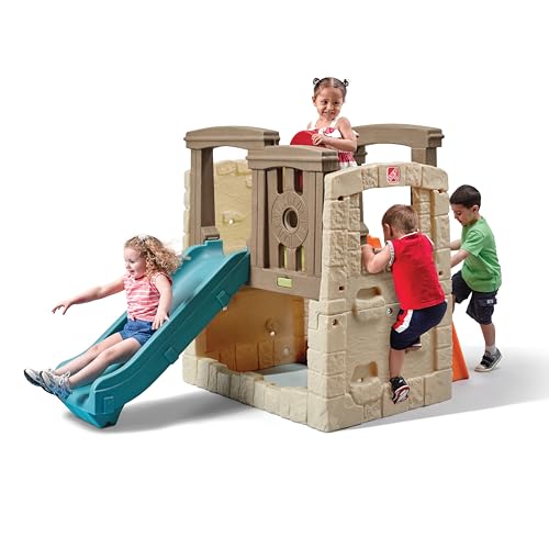 Woodland Climber Kids Playset with Slide and Climbing Wall P571