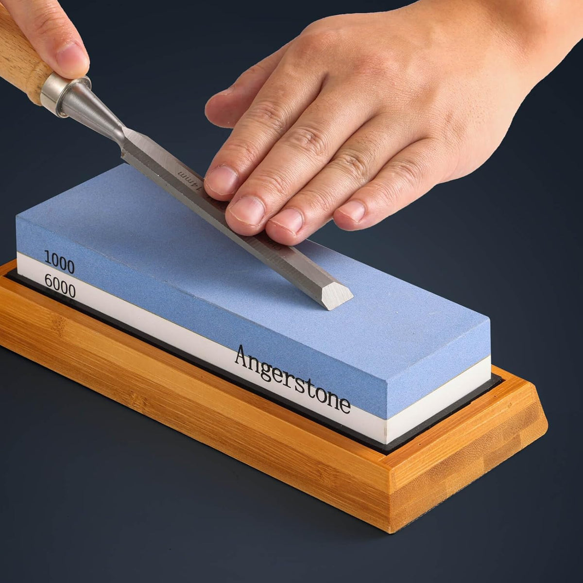 1000/6000 Grit Whetstone with Slip-Resistant Silicone Base F733723