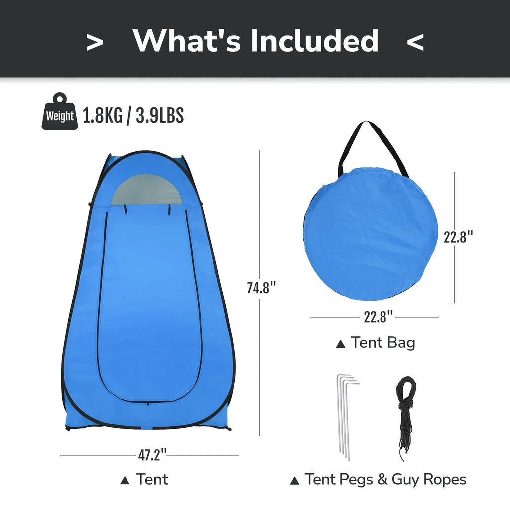 Blue Pop Up Camping Shower Tent H88556