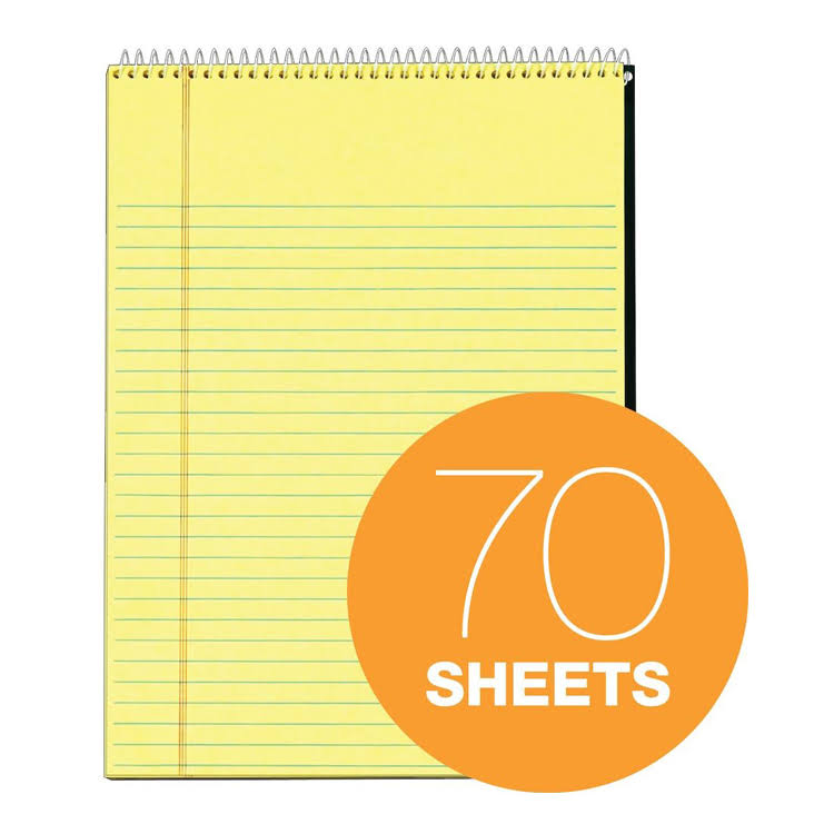 Wirebound Planner 8.5 x 11 Canary 70 Sheets N58182