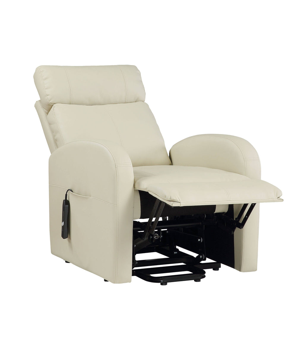 Beige PU Power Lift Recliner X3660