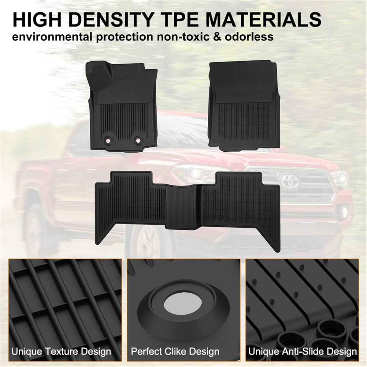 All Weather TPE Floor Mats Black I9816