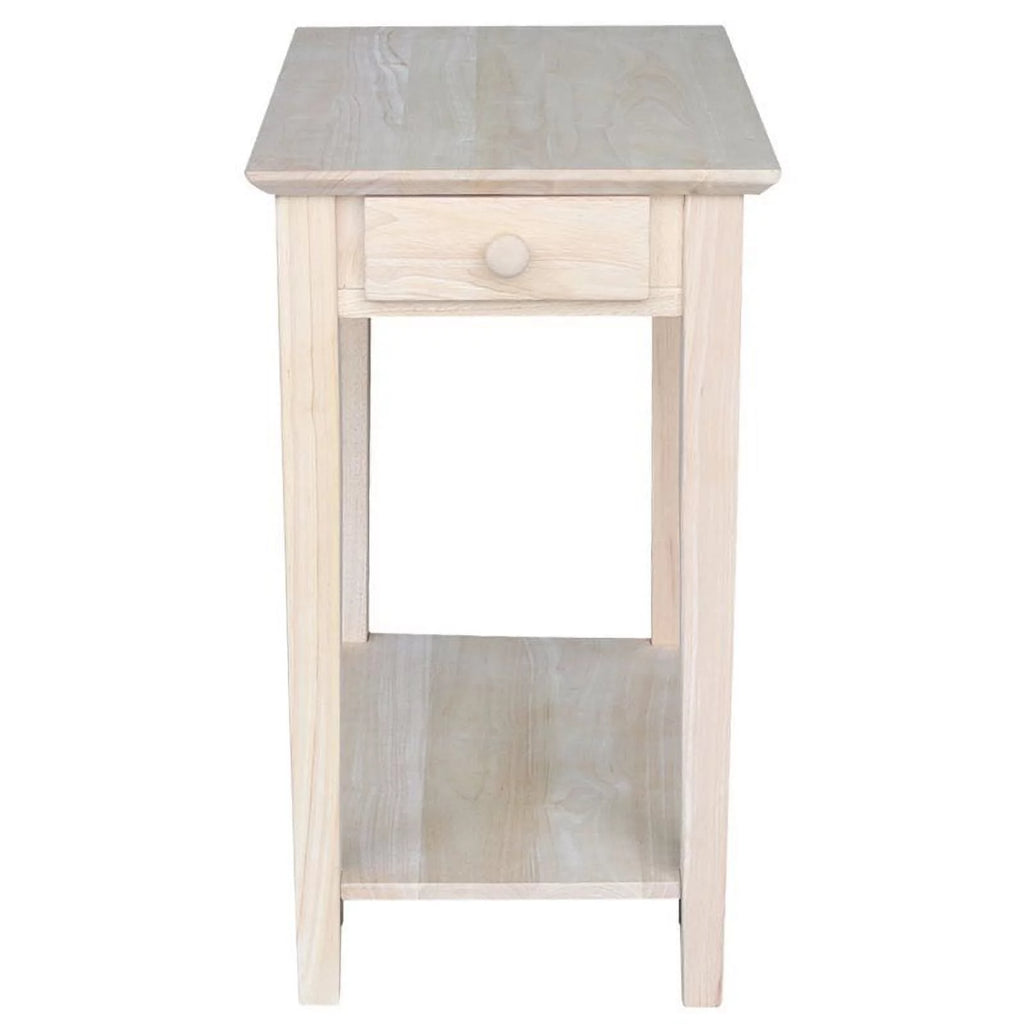 Natural Wood 1 Drawer End Table U2178