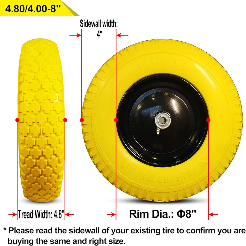 Flat Free Polyurethane Sawtooth Tires with Steel Rim Z945