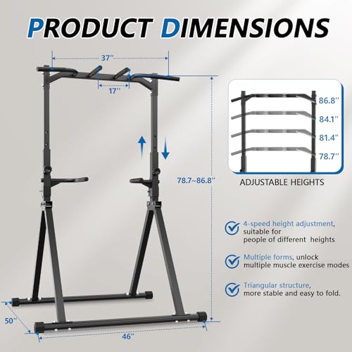 Pull Up Bar Power Tower Strength Training Equipment T808447