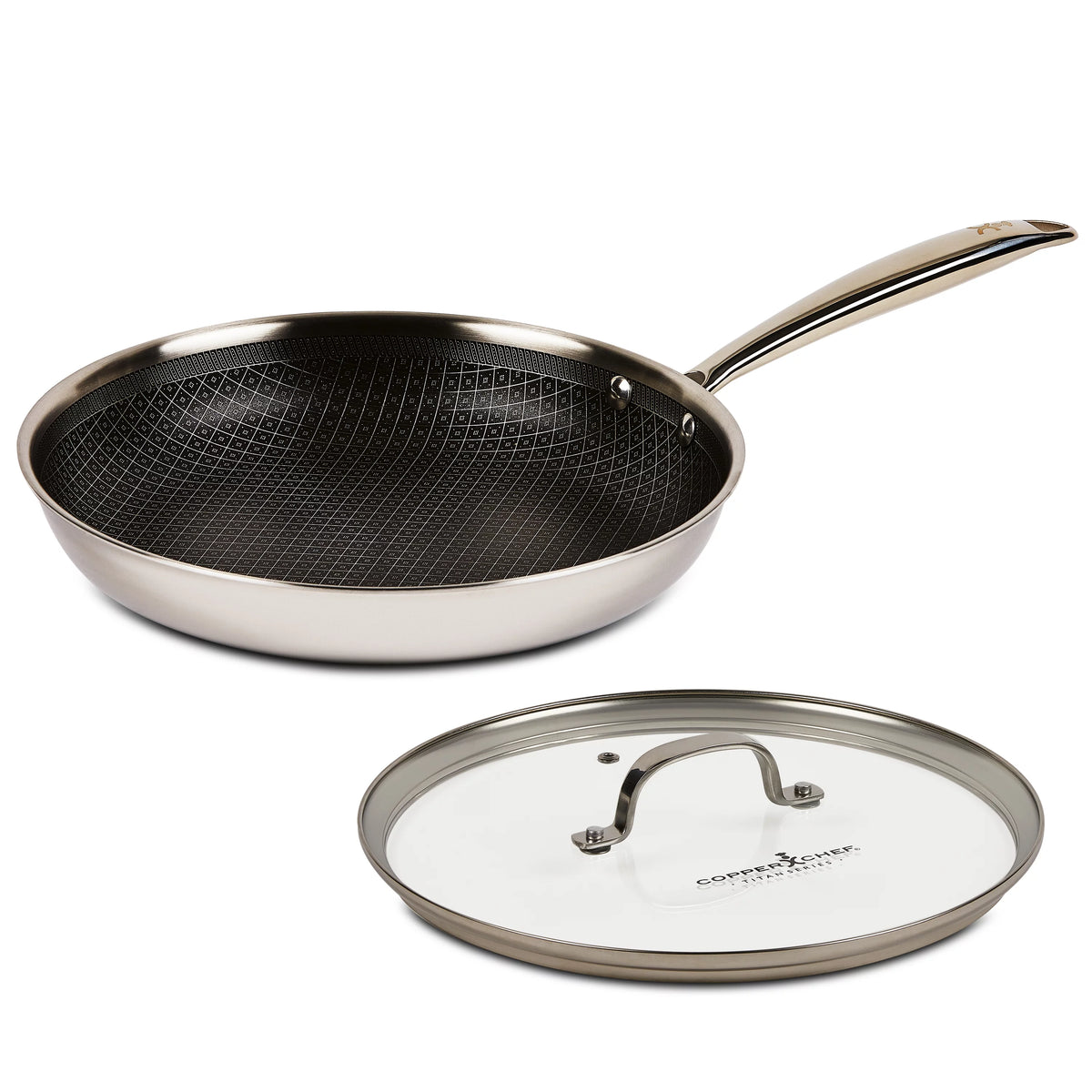 8 inch Nonstick Stainless Steel Skillet with Lid V9858