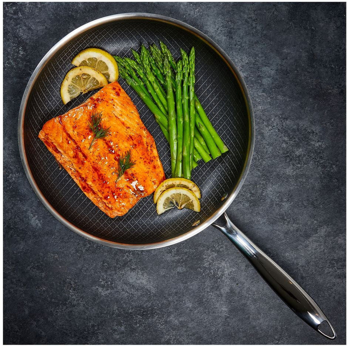 8 inch Nonstick Stainless Steel Skillet with Lid V9858