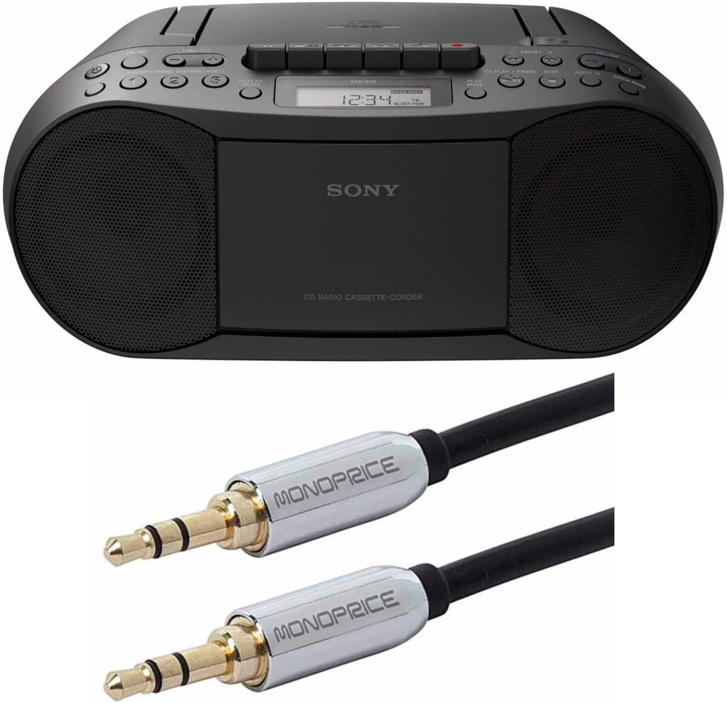 Black CD/MP3 Cassette Boombox Radio with AUX V331810