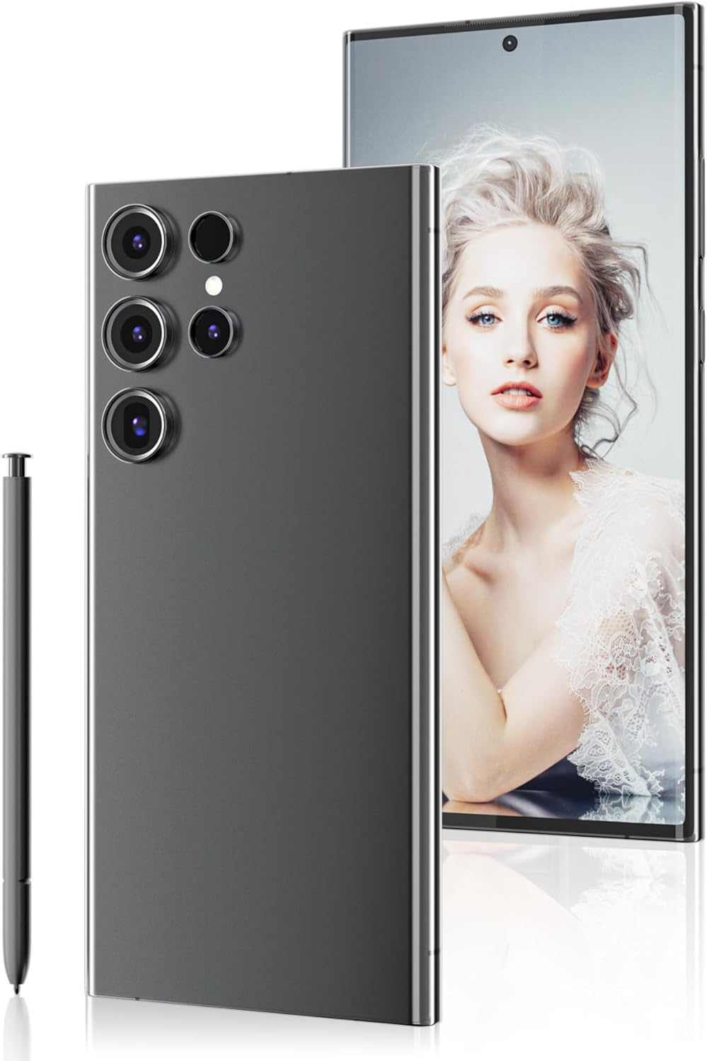 5G Android 13 Smartphone with 8GB+256GB 6.8" HD Screen 108MP+72MP Camera 6800mAh Battery Dual SIM Fingerprint Lock GPS Face ID (black) Y9517