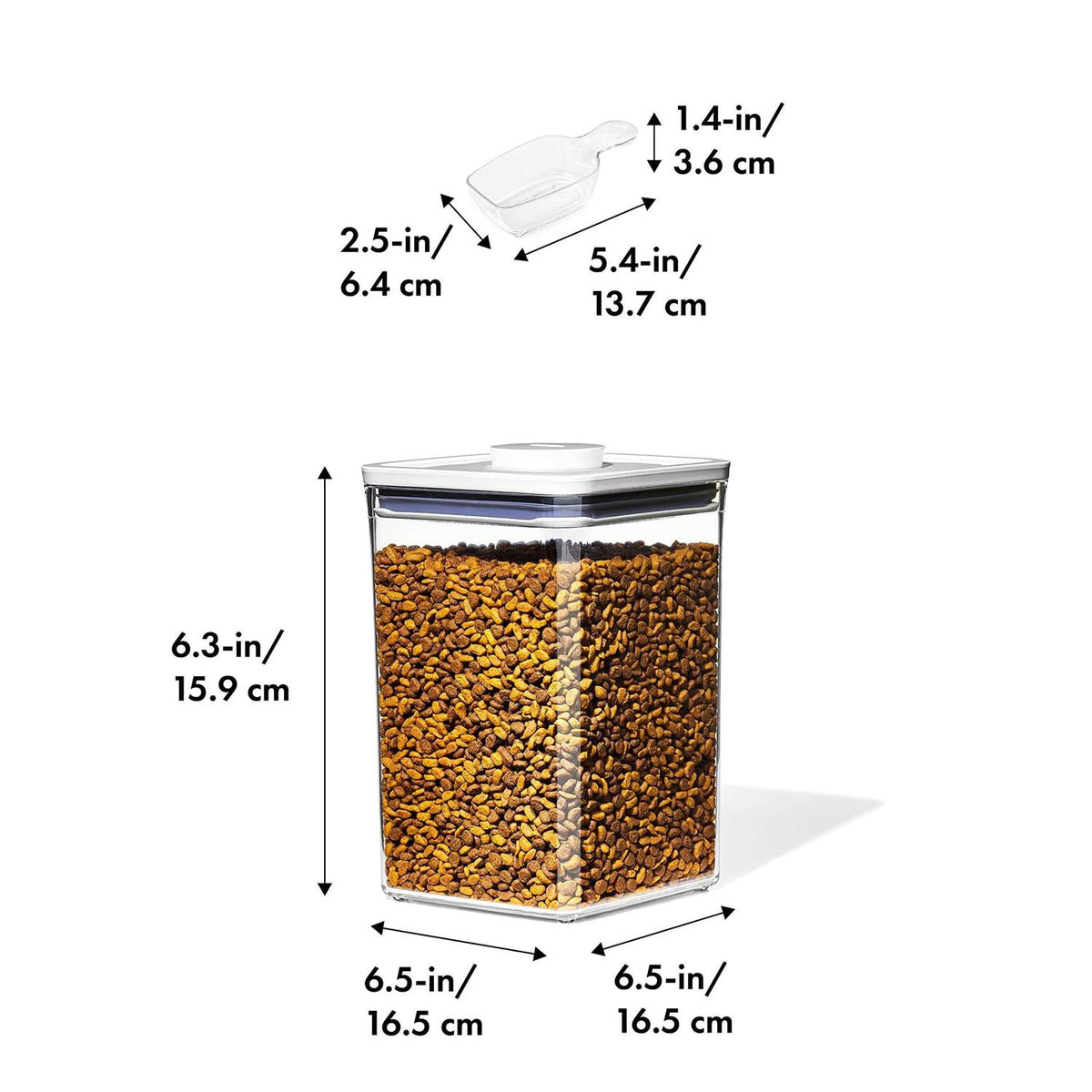 4.4 Qt Pet Food Container with Scoop D384