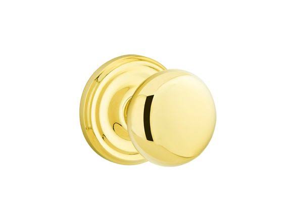 Polished Brass Passage Set with Rosette F427