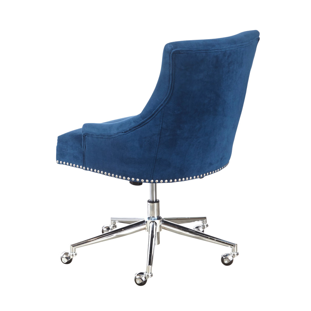 Navy Blue Velvet Office Chair G8303